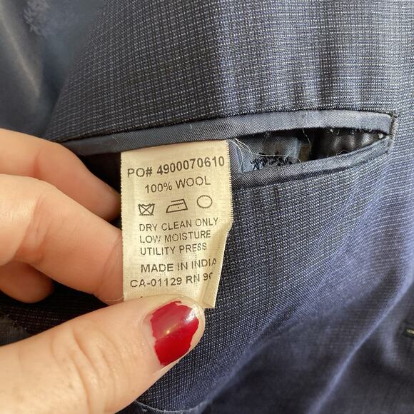 Lauren Ralph Lauren Men's Navy Wool Blazer Est. Size 46 Career Classic Old Money - Picture 6 of 12